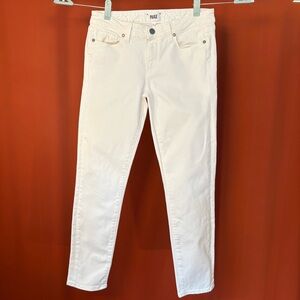 PAIGE Skyline Ankle Peg White Jeans